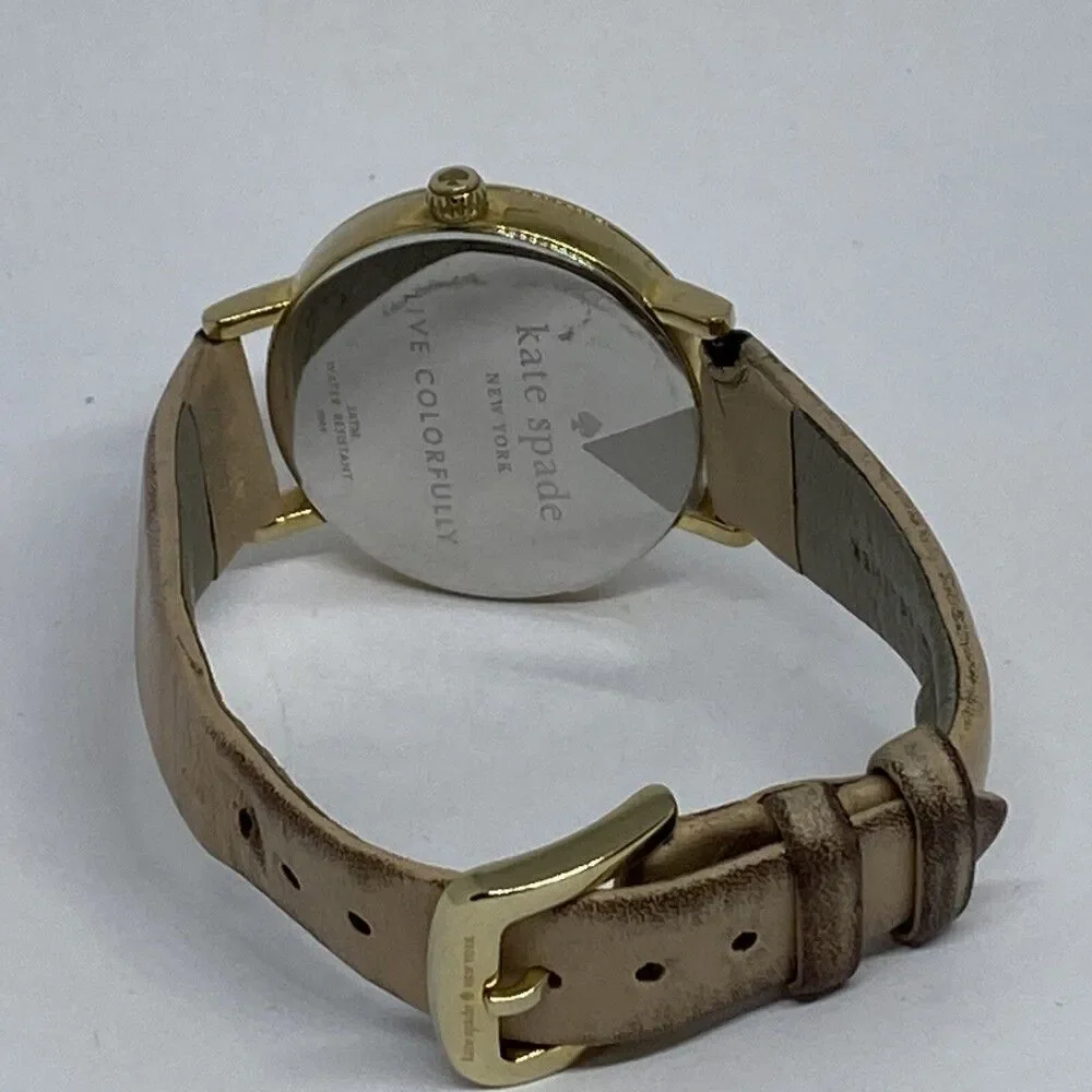 Kate Spade 0005 Women's Sand Leather Analog White Dial Quartz Wrist Watch BP713